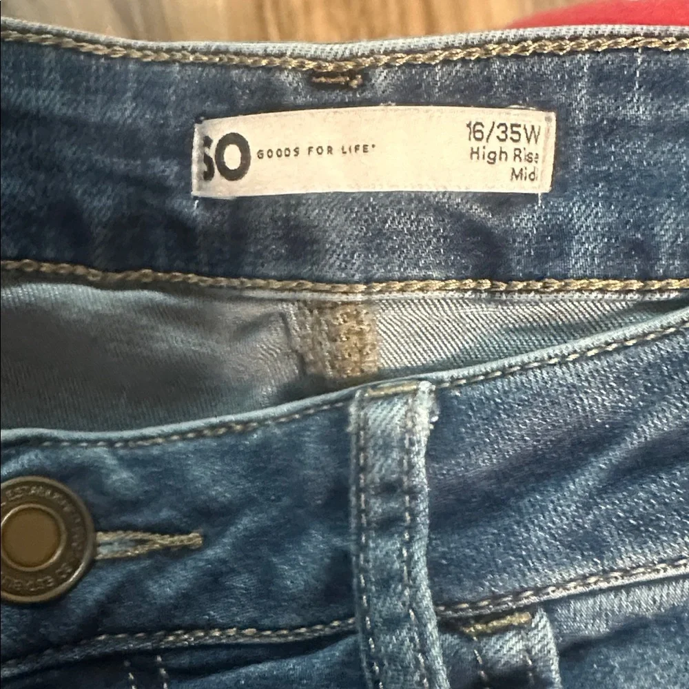 SO high rise midi shorts size 16/35W - Picture 3 of 3